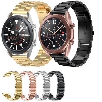 Cinta de Aço inoxidável para Samsung galaxy watch 3 41 45 SM-R850 840/Ativo 2 44 40mm Metal Pulseira para Xiaomi Haylou Solar LS05