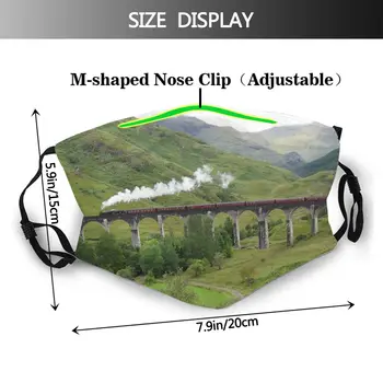 Comboio a vapor, Locomotiva Reutilizáveis de Impressão Boca Máscara facial com filtro Anti Névoa de Poeira à Prova de Gancho de orelha, Capa de Proteção Respirador