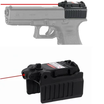 Compacto Pistola Glock Visão Laser Vermelho Mini Mira De Airsoft Ponteiro Laser De Alta Montar Caça Ponto Vermelho Do Laser Tático Pistola Laser