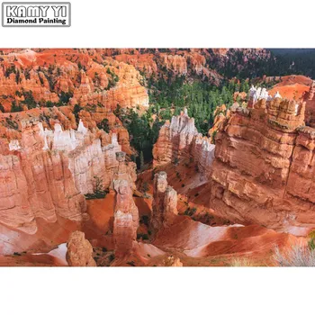 Completo Quadrado/Redondo Broca 5D DIY Diamante Canyon montanha 3D de Bordado em Ponto Cruz Mosaico de pedra de Strass Decoração HYY