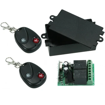 Controle Remoto sem fio Interruptor de RF 433Mhz AC 220V 2 CANAIS de Retransmissão de Módulo Receptor e de Aprendizagem de Código Transmissor de Controle Remoto