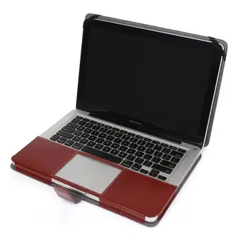 Couro do PLUTÔNIO de Laptop Case Para Apple Macbook Air 11 12 13 15 polegadas Capa de Caderno saco para o Mac book Pro Retina De 13,3 Laptop Tampa