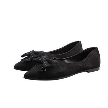 Cresfimix zapatos de mujer mulheres bonito pontiagudo dedo do pé preto flats senhora casual bege laço peso leve sapatos sapatos b5990