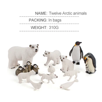 Crianças Brinquedos De Simulação De Wild Animal Marinho Modelos De Sólidos Biológicos Enfeites Criança Presente Trabalho De Decoração De Urso Polar, Pinguim