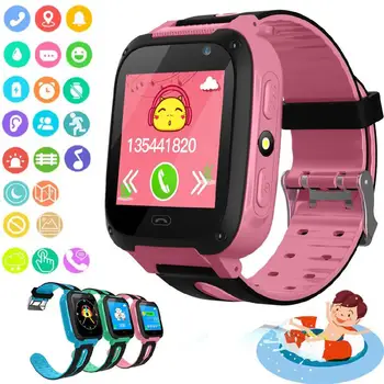 Crianças Inteligentes Mostrador do Relógio Chamar o Smartwatch Impermeável Crianças Smart Watch Antil-perdido Tracker Smartwatch GPS Crianças X-mas Presentes d20