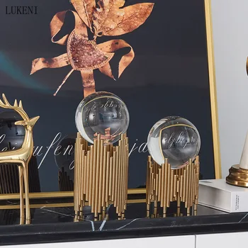 Criativo Nordic Light Luxo Bola de Cristal Decoração Moderna Sala de estar com TELEVISÃO de Gabinete Entrada Vinho Gabinete Europeu de Decoração de Casa
