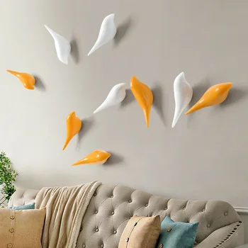 Criativo ganchos de parede pássaro decoração de Resina de grão de madeira ganchos porta do quarto animais Ganchos 3D gancho para casaco de parede simples cabide L50