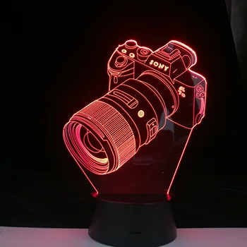 Câmera SLR Modelo 3D Lâmpada de Tabela Filhos de Decoração do Quarto Festival de Casa de Festa Atmosfera de Luz Led Smart Cores de Controle de Presente