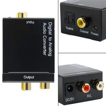 DAC Amplificador com Decodificador SPDIF Digital para Analógico Conversor de Áudio Toslink Sinal Coaxial para RCA R/L Decodificador de Áudio SPDIF ATV
