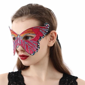 DIY Diamante Pintura de Máscaras 5D Completo Furadeira pelo Número de Kits de Presentes de Natal ou de Bordados de Artesanato para a Decoração do Partido