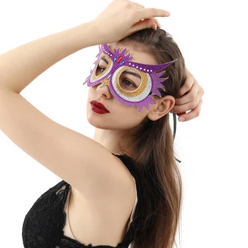 DIY Diamante Pintura de Máscaras 5D Completo Furadeira pelo Número de Kits de Presentes de Natal ou de Bordados de Artesanato para a Decoração do Partido