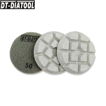 DT-DIATOOL 3pieces Profissional de Diamante Resina Vínculo Concreto Almofadas de Polimento de Reparar Por Piso de Concreto Lixar Disco de Diâmetro de 80mm/3