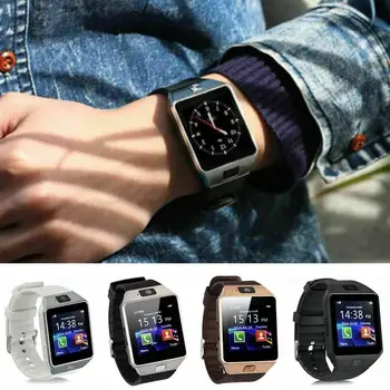 DZ09 Tela Smart Relógio Com Câmera Bluetooth relógio de Pulso Cartão SIM Smartwatch Para Ios, Android Telefones oferecem Suporte a Multi-Linguagem