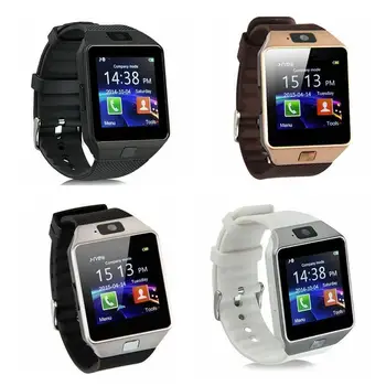 DZ09 Tela Smart Relógio Com Câmera Bluetooth relógio de Pulso Cartão SIM Smartwatch Para Ios, Android Telefones oferecem Suporte a Multi-Linguagem