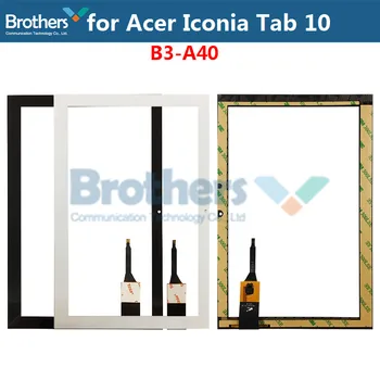 Da tabuleta da Tela de Toque Para Acer Iconia Tab 10 A3-A40 B3-A40 Touch Digitalizador Vidro Frontal com Moldura de 10.1