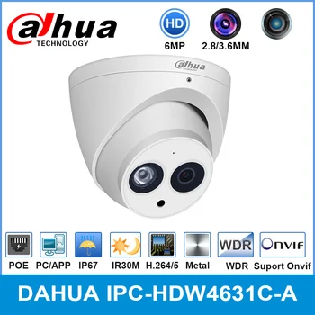 Dahua IPC-HDW4631C-UM 6MP HD de Rede POE Mini Câmera do IP da Abóbada de Metal Caso Built-in MICROFONE CFTV 30M Onvif IR Atualização do IPC-HDW4433C-UM
