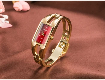 De 2016, a marca de Moda mulher moda de luxo senhoras de ouro de relógio de aço inoxidável das mulheres Vestido de Quartzo Relógio de pulseira relogios femininos
