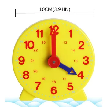 De 4 Polegadas Com A Aprendizagem Do Aluno O Tempo Do Relógio Modelo De Professor Engrenagem Do Relógio De 12/24 Horas Escola De Ferramentas De Aprendizagem