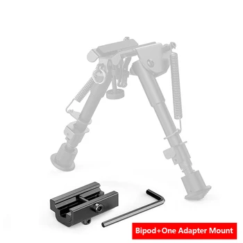 De 6 a 9 Polegadas Tri-Rail Bipé Montagem do Conector do Adaptador De Rifle de Airsoft Sniper MB01/L96 20mm weaver picatinny Acessórios de Caça Caza