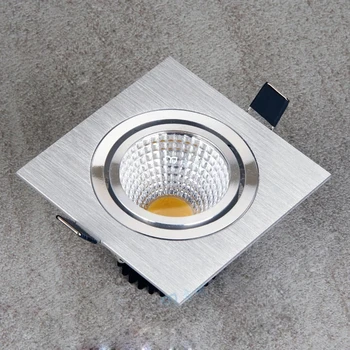 Dimmable LED COB Refletor lâmpada do Teto AC 110V 220V 7W 9W 12W 15W 18W de Alumínio Downlights Recessed Quadrado de Painel do Diodo emissor de Luz