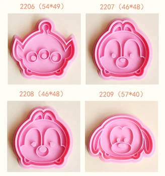 Disney Tsum Mickey Mouse Cortador de Biscoito em 3d e coloque-o dos desenhos animados Bonitos Ferramentas de Cozimento de Bolos de Cozimento Acessórios Kawaii utensílios de Cozinha