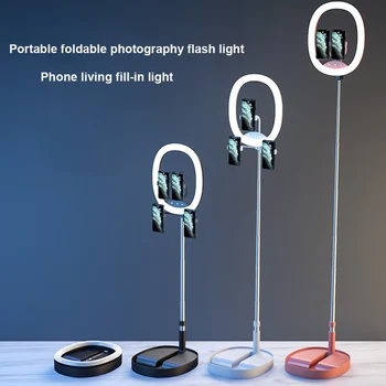 Dobrável Extensão Flash de Luz 7200mAh Bateria Grande de Telefone de Vida do ambiente de Trabalho Fotográfico Anel de Luz da Fotografia de Estúdio de Fotografia Kits
