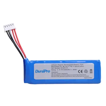 DuraPro 2PC 3.7 V Bateria de 3200mAh GSP872693 01 Pacote de Bateria Recarregável para alto-Falante JBL 4 Flip, Flip 4 Edição Especial