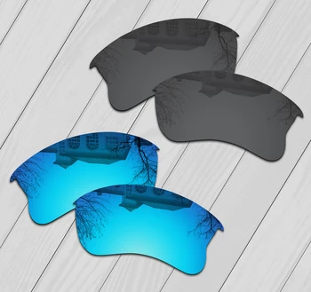 E. O. S 2 Pares de Preto e Gelo Azul Polarizado de Substituição de Lentes para Oakley Half Jacket 2.0 XL Óculos de sol