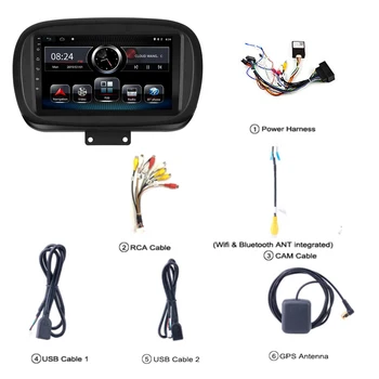 Eastereggs de 9 polegadas 2 din Carro Android Multimídia, leitor de Navegação GPS Para o Fiat 500 X 500 X-2019 Cabeça Aparelho de som do Carro