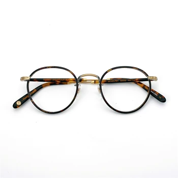 Edição limitada Vintage Ultraleve titânio puro de óculos de armação retrô rodada Wilson óculos para mulheres, homens, feitos à mão da qualidade original