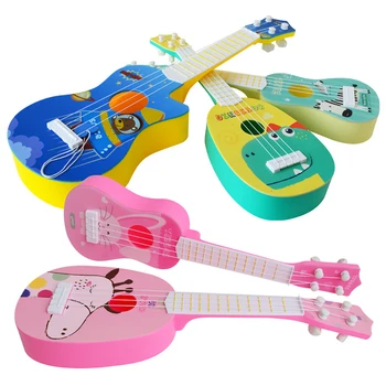 Educação Iniciante Brinquedo Ukulele Jogando Presente Portátil Crianças Pré-Escolares Simulado De Crianças Concerto Instrumento Musical Mini