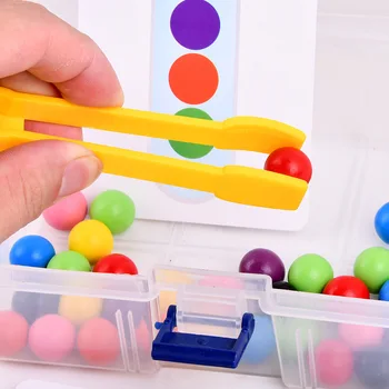 Educação infantil brinquedo tubo de ensaio contas clipe lógica de concentração de crianças multa de acção de apoio ao ensino de descompressão jogo de festa para crianças