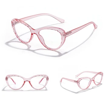 Elbru Anti-blue Ray Simples Óculos Olho de Gato Ondulado Óculos de Armação de Alta Definição de Televisão Lente de Óculos Confortáveis Óculos Unissex