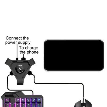 Elisona sem Fio Bluetooth Teclado para Jogos do Mouse Conversor Adaptador para Android IOS Telefone Tablet PUBG Sobrevivência Regras de Jogo de Facas