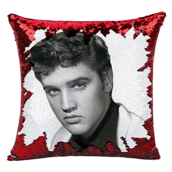 Elvis Presley Sexy De Lantejoulas Fronha, Magia Reversível De Lantejoulas Fronha Decorativo Jogar Fronha Engraçado Travesseiro