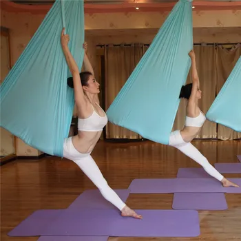Elástico de 5 metros de 2018 Aérea Yoga Rede de Balanço mais Recente Multifunções Anti-gravidade Yoga cintos para treinamento em yoga Yoga para o sporting