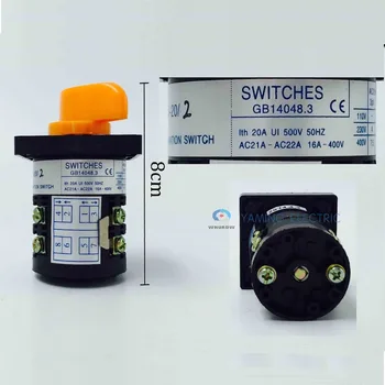 Elétrica alterar chave de transferência manual interruptor de HZ5B série 20A 0-4 posição 2 fase contatos elétricos de prata