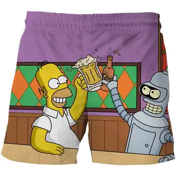 Engraçado homer Simpson tamanho 4-14T Menino Menina calças curtas 4-14years crianças Calças 2020 verão, outono cartoon venda quente calças