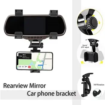 Espelho Retrovisor de carro de Telefone de Suporte Por Telefone de Ventilação de Ar Clip de Montagem Ajustável Móvel celular Stand Smartphone GPS Célula de Suporte Stand