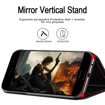 Espelho inteligente Telefone Flip Case Para Samsung Note 8 9 Casos Couro Flip Tampa do Suporte Para S10E S8 S9 S10 Plus