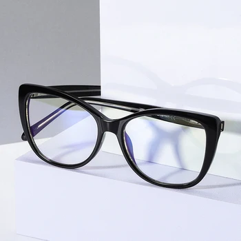 Espetáculo miopia nerd quadros ópticos da forma clara Praça Armações de Óculos Mulheres Tendências de Estilos Marca Óptico de Computador Com moldura