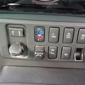 Estacionamento interno/externo de temperatura display, dual sensores de temperatura de utilização para o Mitsubishi asx,lancer,outlander,pajero,zinger