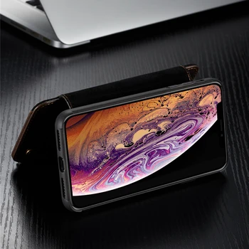 Estojo de couro Para Apple iPhone 11 SE 6 6 7 8 Plus X XR Xs Max Zíper 2 em 1 Bolsa Carteira Flip Case Capa Para iPhone 11 Pro Max.
