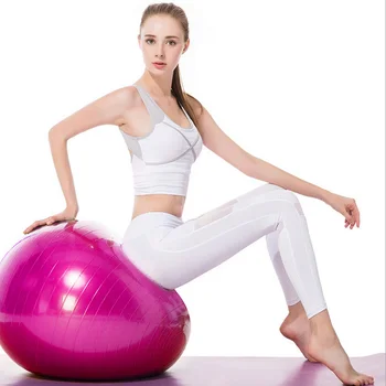 Exercício de fitness yoga bola de ginástica fitness pilates bola de equilíbrio multi tamanho multi cores de alta qualidade, preço de atacado, com bomba de