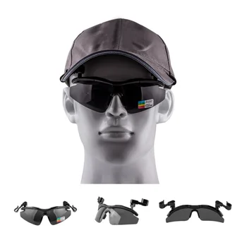 Exterior Polarizada Peixe de Óculos de Chapéu de Viseiras Esporte Clipes Caps Clipe de Óculos de sol Para Pesca, Caminhadas, andar de Bicicleta Golfe UV400 Óculos CY01