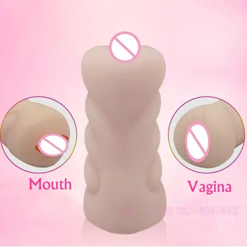 Extremidade dupla Vagina Verdadeira Buceta Profunda Garganta Masturbador Masculino Oral Boquete Dentes Língua Masturbação Copa do Falso Buceta Brinquedos do Sexo para Homens