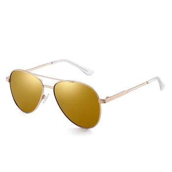FONHCOO óculos de sol das mulheres de metal vintage retro aviação elegantes, homens óculos de sol UV400 Polarizada driver de óculos de oculos de sol