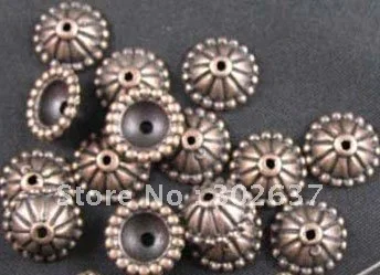 FRETE GRÁTIS 300Pcs Antiqued de cobre plt frisado esferas caps A767C