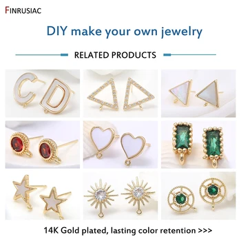 Fabricação de joias de Suprimentos 2020 Moda Coração Novo Brinco de Acessórios Brinco de Ganchos Para DIY Artesanato em ouro 14k plated