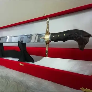 Feito à mão turco Real Espada Afiada lobo Turk história Espada 4116-4034 Qualidade em Aço Inoxidável Temperado de Mão espada de Lâmina
